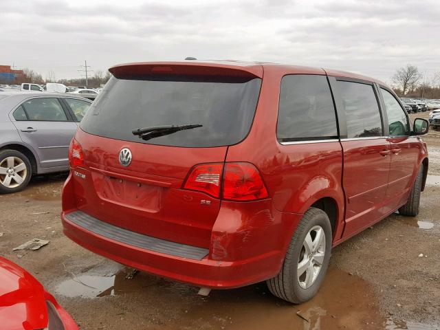 2V4RW3D16AR209430 - 2010 VOLKSWAGEN ROUTAN SE RED photo 4