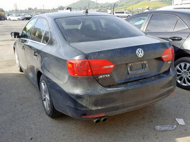 3VWLL7AJ2EM428156 - 2014 VOLKSWAGEN JETTA TDI BLACK photo 3