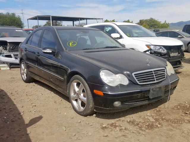 WDBRF40J34F488111 - 2004 MERCEDES-BENZ C 230K SPO BLACK photo 1