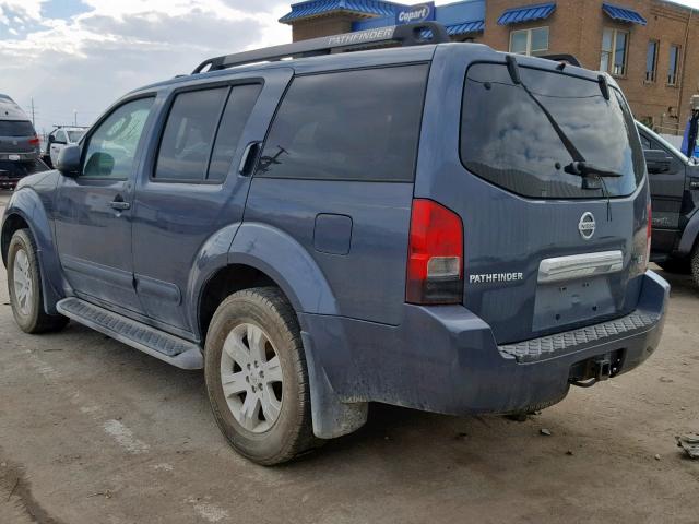 5N1AR18U45C740773 - 2005 NISSAN PATHFINDER BLUE photo 3