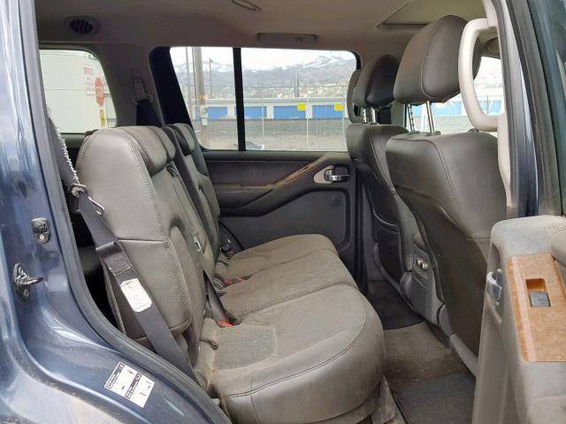 5N1AR18U45C740773 - 2005 NISSAN PATHFINDER BLUE photo 6
