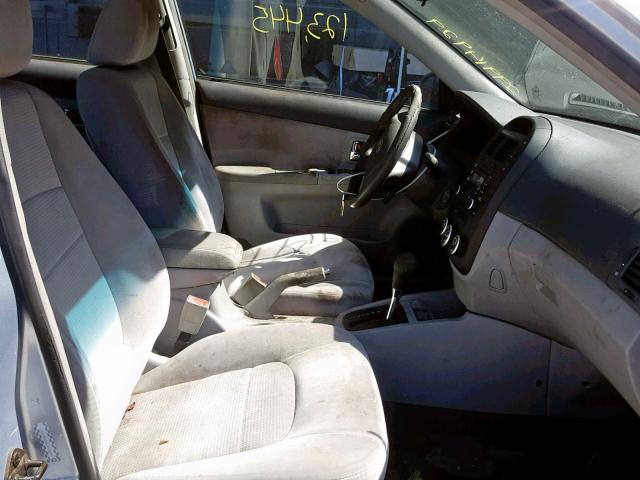 KNAFE122375397360 - 2007 KIA SPECTRA EX SILVER photo 5