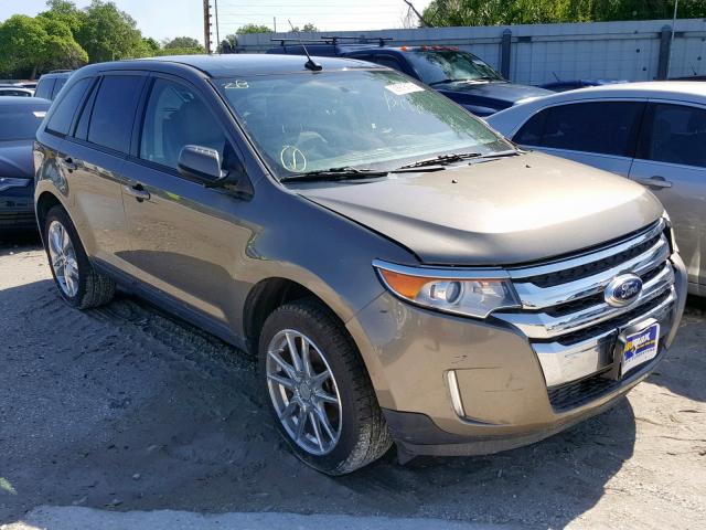 2FMDK3JC4EBB59630 - 2014 FORD EDGE SEL BROWN photo 1