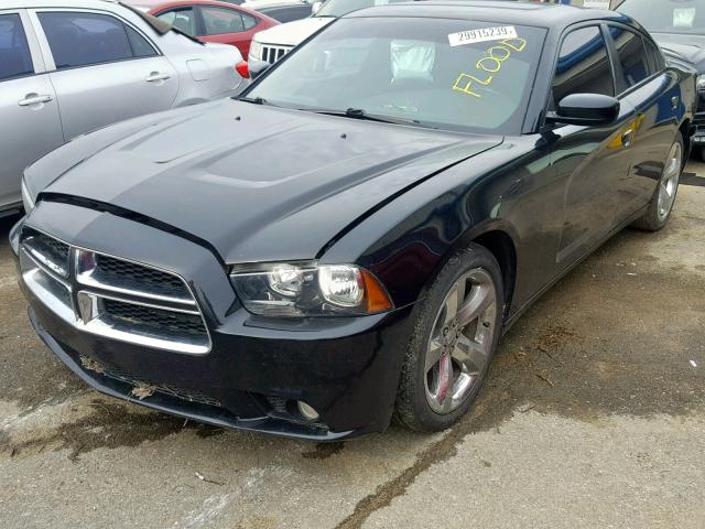 2C3CDXHG0EH254858 - 2014 DODGE CHARGER SX BLACK photo 2