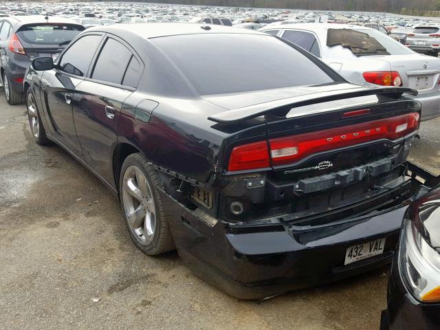 2C3CDXHG0EH254858 - 2014 DODGE CHARGER SX BLACK photo 3