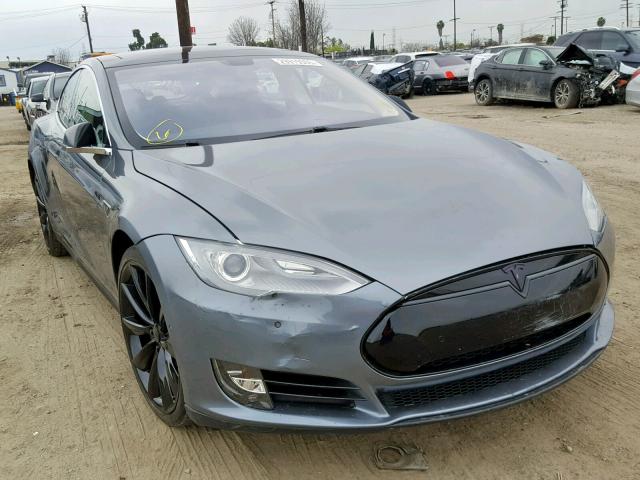 5YJSA1H14EFP32519 - 2014 TESLA MODEL S GRAY photo 1