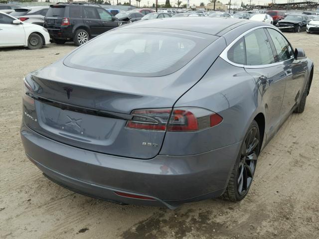 5YJSA1H14EFP32519 - 2014 TESLA MODEL S GRAY photo 4