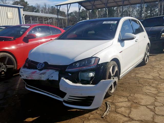 3VW547AU0GM026669 - 2016 VOLKSWAGEN GTI S/SE WHITE photo 2