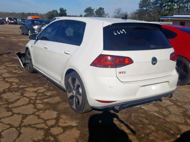 3VW547AU0GM026669 - 2016 VOLKSWAGEN GTI S/SE WHITE photo 3