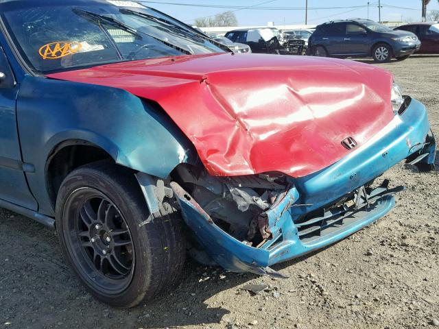 2HGEH2362SH506049 - 1995 HONDA CIVIC DX TWO TONE photo 9