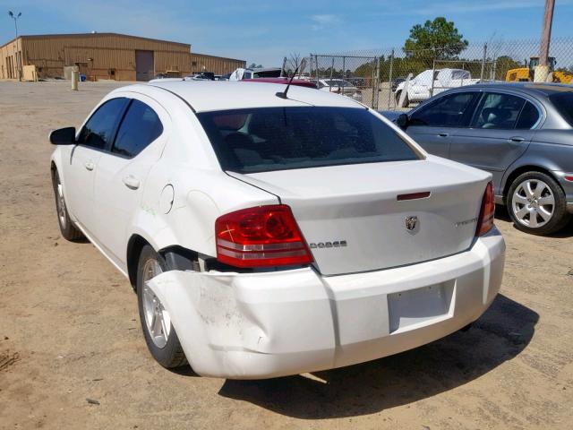 1B3CC1FB6AN216198 - 2010 DODGE AVENGER EX WHITE photo 3