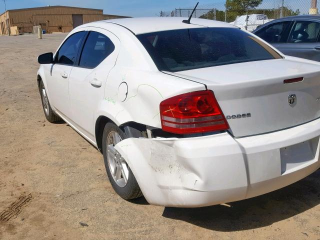 1B3CC1FB6AN216198 - 2010 DODGE AVENGER EX WHITE photo 9