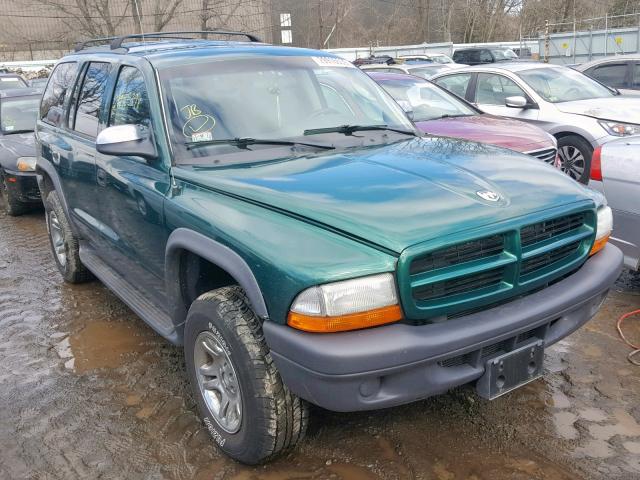 1D4HS38Z53F598530 - 2003 DODGE DURANGO SP GREEN photo 1