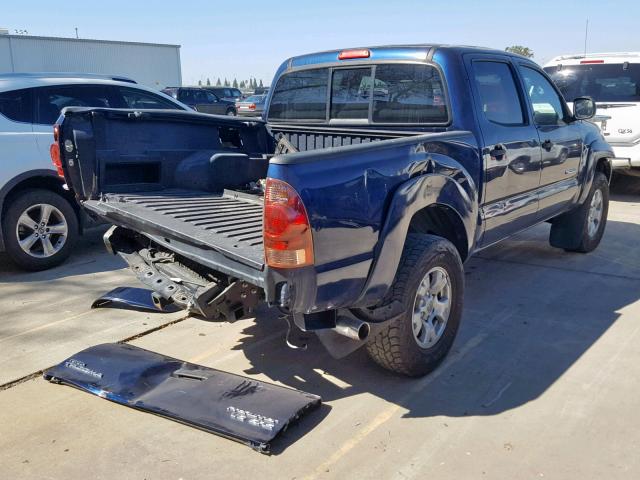 3TMJU62N08M065475 - 2008 TOYOTA TACOMA DOU BLUE photo 4