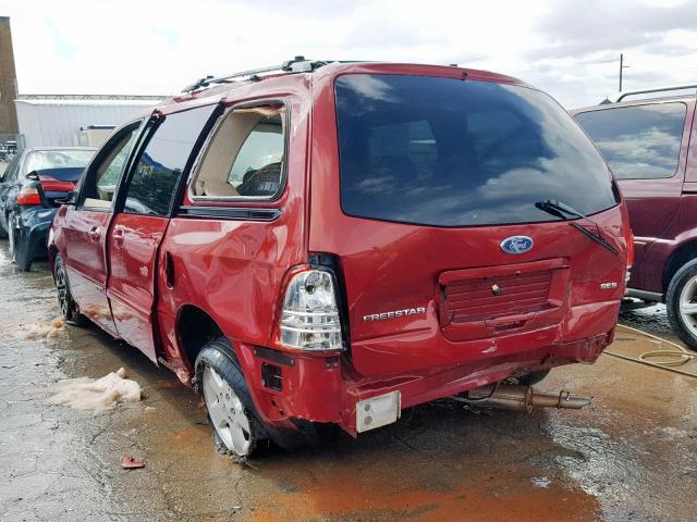 2FMZA57695BA77320 - 2005 FORD FREESTAR S RED photo 3