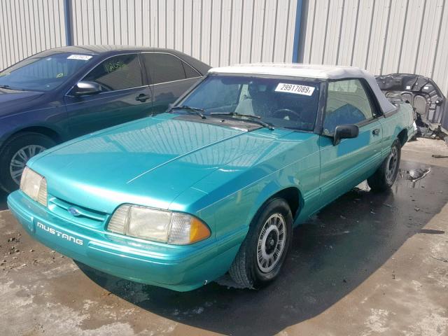 1FACP44M3PF138478 - 1993 FORD MUSTANG LX TEAL photo 2