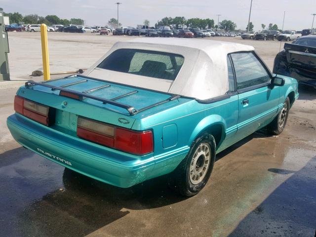 1FACP44M3PF138478 - 1993 FORD MUSTANG LX TEAL photo 4