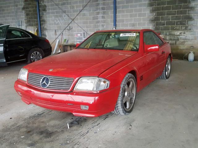 WDBFA63E0SF110949 - 1995 MERCEDES-BENZ SL 320 RED photo 2