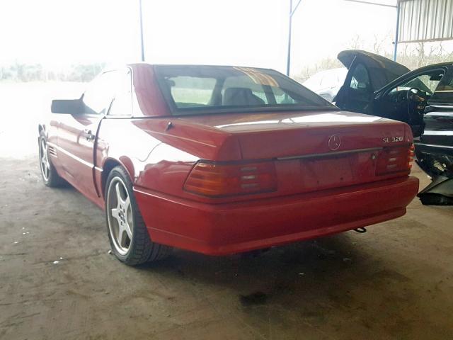 WDBFA63E0SF110949 - 1995 MERCEDES-BENZ SL 320 RED photo 3