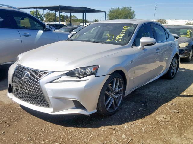 JTHBF1D23F5060406 - 2015 LEXUS IS 250 SILVER photo 2