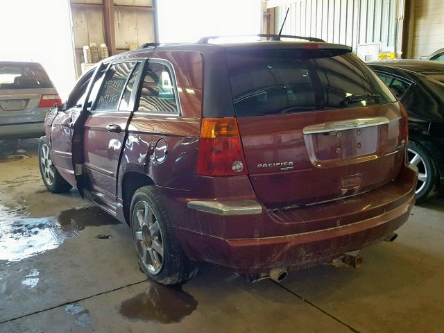 2A8GF78X27R125176 - 2007 CHRYSLER PACIFICA L MAROON photo 3