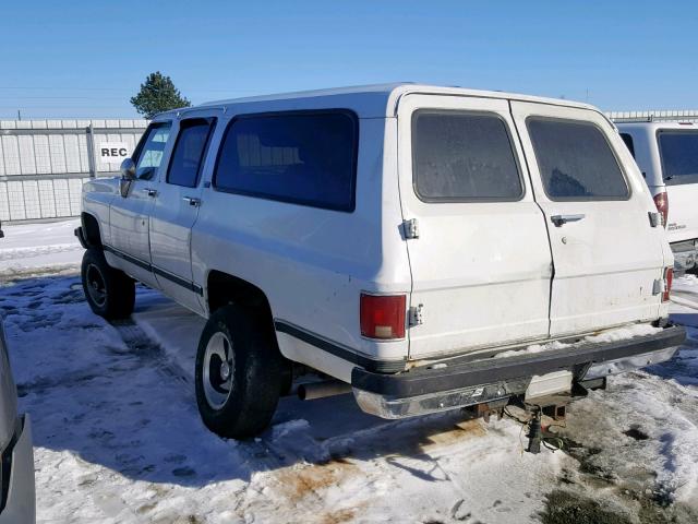 1GNEV16K8LF179483 - 1990 CHEVROLET SUBURBAN V WHITE photo 3