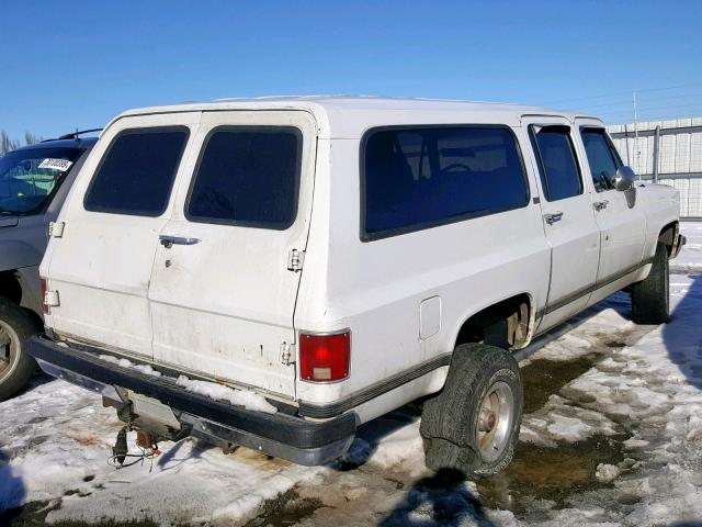 1GNEV16K8LF179483 - 1990 CHEVROLET SUBURBAN V WHITE photo 4