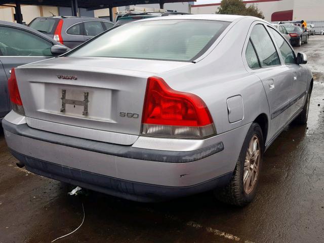 YV1RS61T932282185 - 2003 VOLVO S60 SILVER photo 4