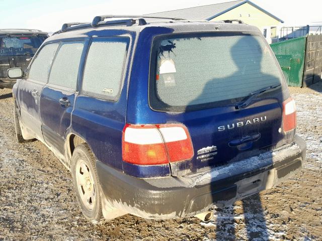 JF1SF635X2H733250 - 2002 SUBARU FORESTER L BLUE photo 3