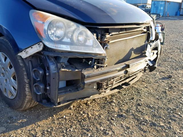 5FNRL38299B049203 - 2009 HONDA ODYSSEY LX BLUE photo 9