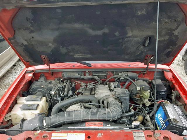 4F4CR16U9TTM14679 - 1996 MAZDA B3000 CAB RED photo 7