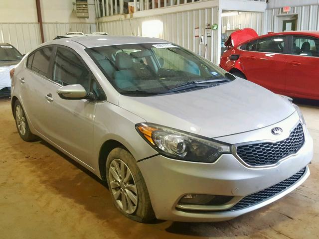 KNAFX4A83E5122151 - 2014 KIA FORTE EX SILVER photo 1