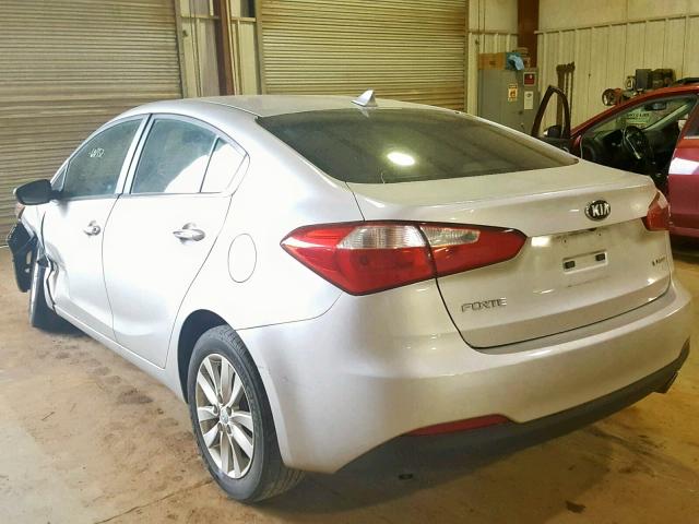 KNAFX4A83E5122151 - 2014 KIA FORTE EX SILVER photo 3