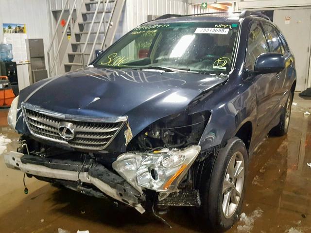 JTJHW31U460027499 - 2006 LEXUS RX 400H BLUE photo 2