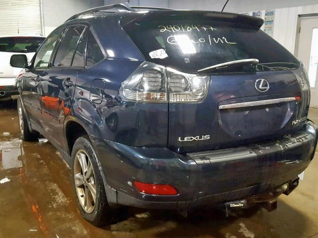 JTJHW31U460027499 - 2006 LEXUS RX 400H BLUE photo 3