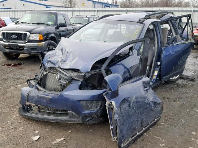 KNAFG526787164351 - 2008 KIA RONDO LX BLUE photo 2