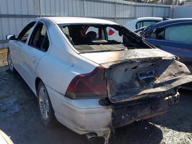 YV1RS592662554797 - 2006 VOLVO S60 2.5T WHITE photo 3