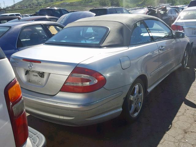 WDBTK75G14T020475 - 2004 MERCEDES-BENZ CLK 500 SILVER photo 4