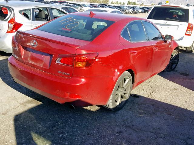 JTHBF5C25C5164299 - 2012 LEXUS IS 250 RED photo 4