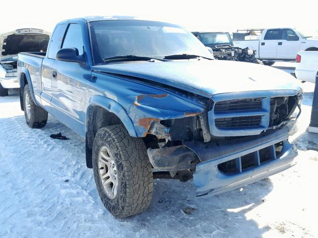 1B7GG32NX2S711443 - 2002 DODGE DAKOTA SPO BLUE photo 1