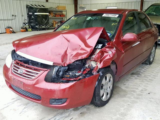 KNAFE121075401601 - 2007 KIA SPECTRA EX RED photo 2