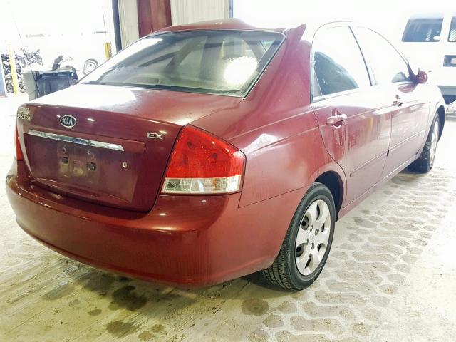 KNAFE121075401601 - 2007 KIA SPECTRA EX RED photo 4