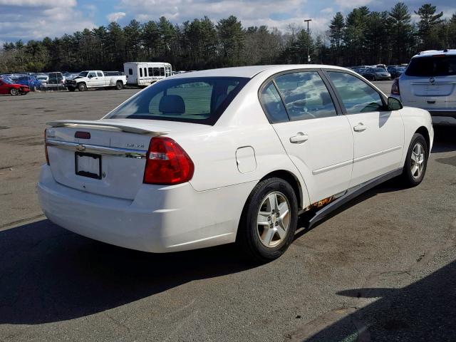1G1ZT54895F182516 - 2005 CHEVROLET MALIBU LS WHITE photo 4