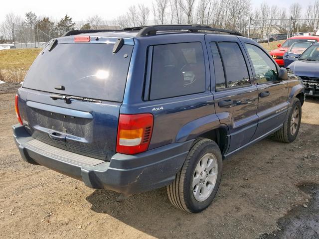 1J4GW48S31C537692 - 2001 JEEP GRAND CHER BLUE photo 4