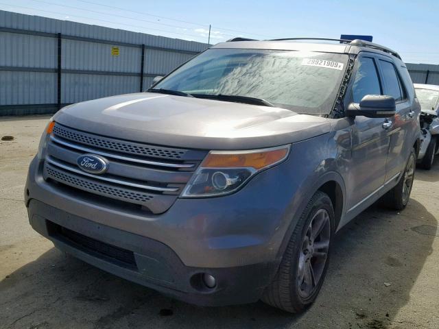 1FMHK8F81BGA95375 - 2011 FORD EXPLORER L GRAY photo 2