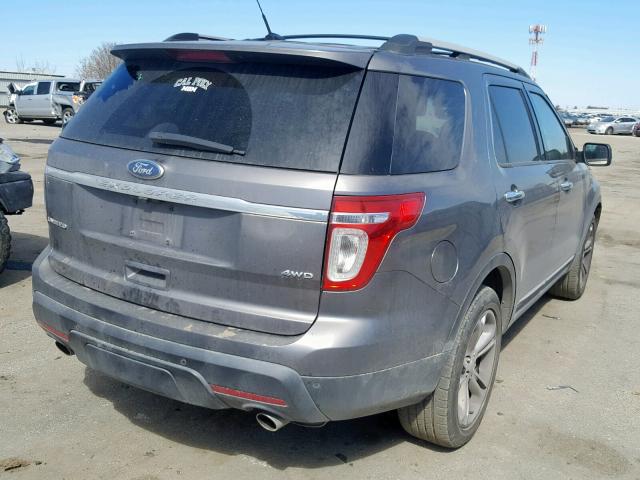 1FMHK8F81BGA95375 - 2011 FORD EXPLORER L GRAY photo 4