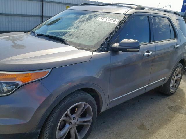 1FMHK8F81BGA95375 - 2011 FORD EXPLORER L GRAY photo 9