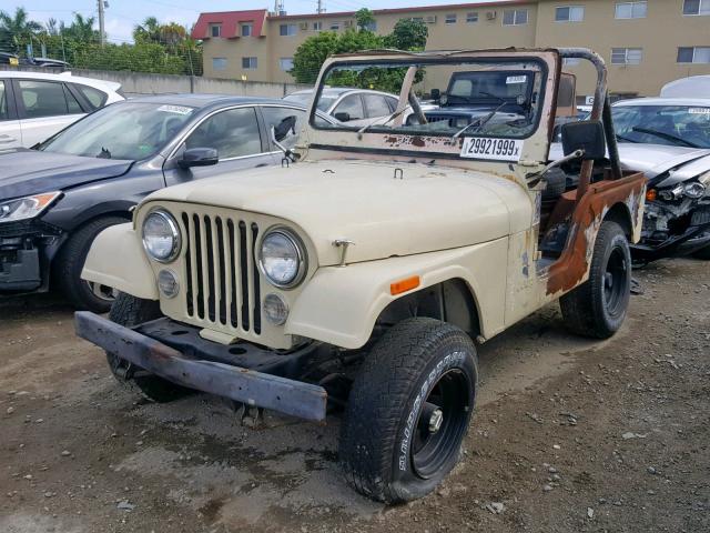 1JCBM85A6BT004406 - 1981 JEEP JEEP CJ5 CREAM photo 2