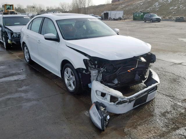 3VWLL7AJ1EM420792 - 2014 VOLKSWAGEN JETTA TDI WHITE photo 1