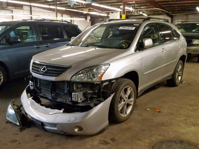 JTJHW31U872009299 - 2007 LEXUS RX 400H SILVER photo 2